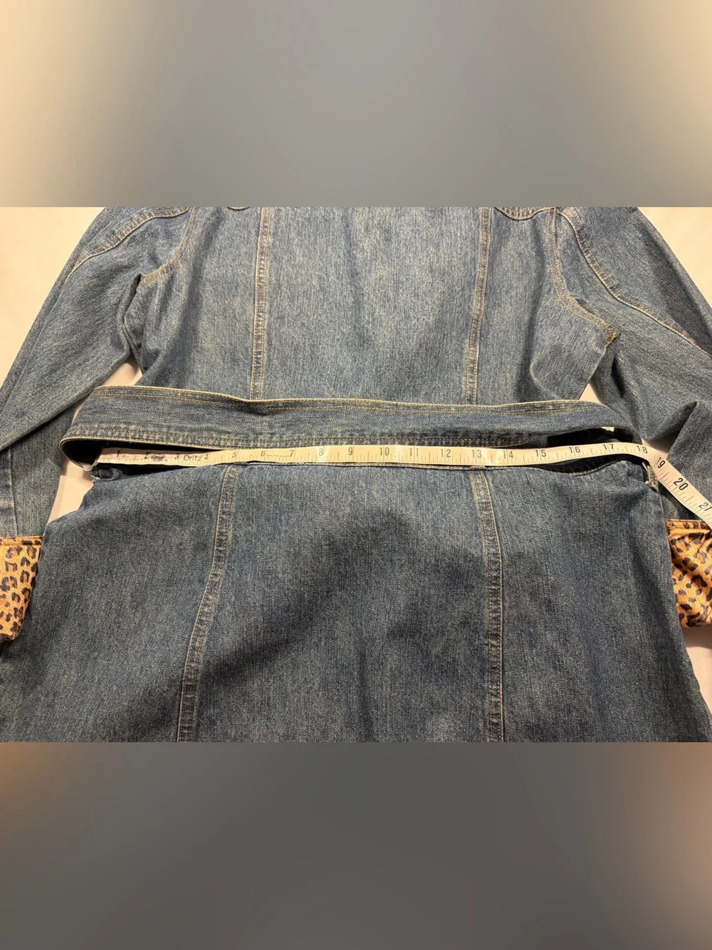 Berek by Takako Sako Woman's Lg Denim Bedazzled Trench with Silk Lining